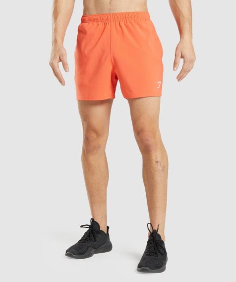 Men's Gymshark Arrival 5" Shorts Orange | CA 6N01AD